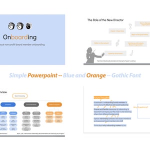 Simple Presentation Template - Blue and Orange - Gothic Font