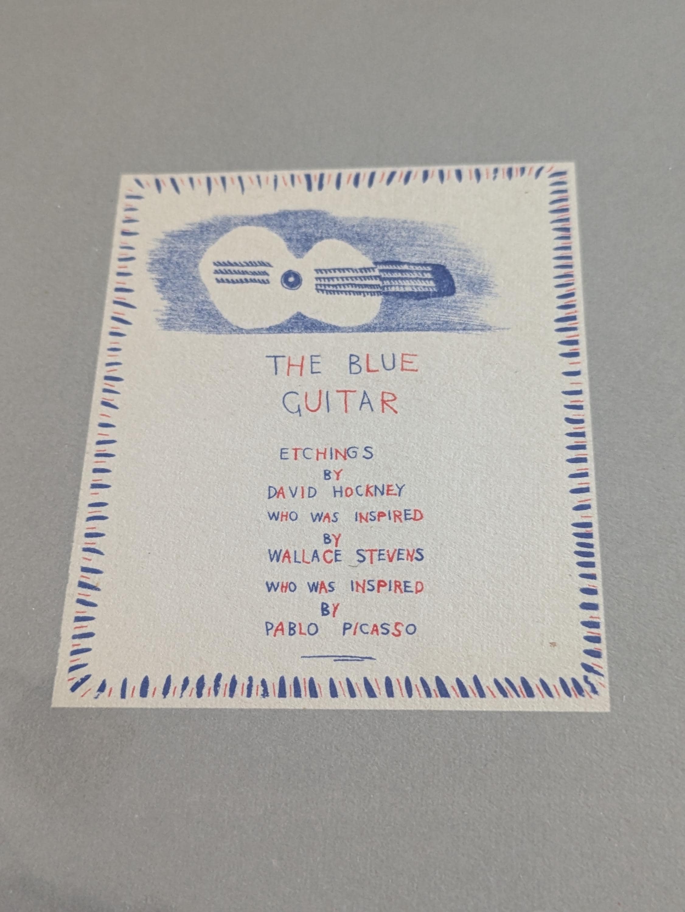 The Blue Guitar: Etchings by David Hockney Who Was Inspired