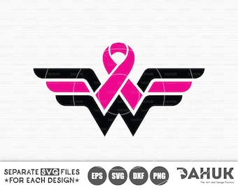 Download Breast Cancer svg Wonder woman svg Superhero svg Cancer | Etsy
