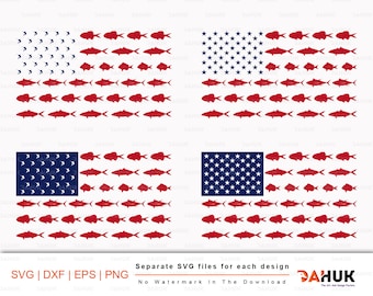 Download Fishing Usa Flag Svg Etsy