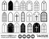 Church Windows svg, Church Windows bundle, Gothic Windows, Church Windows Frame, Windows svg, Church Windows Clipart, Windows Silhouette,