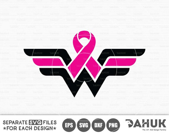 Download Fight Cancer SVG Fight Cancer Ribbon svg Wonder Woman | Etsy