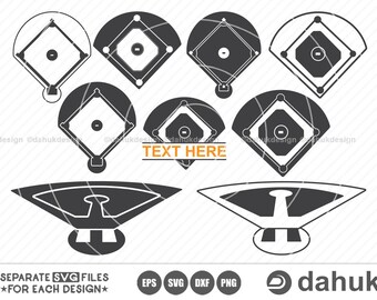 Baseball Field SVG, Baseball Field Cut Files For Silhouette, Baseball Field Clipart, Cut file, for silhouette, svg, eps, dxf, png, clipart