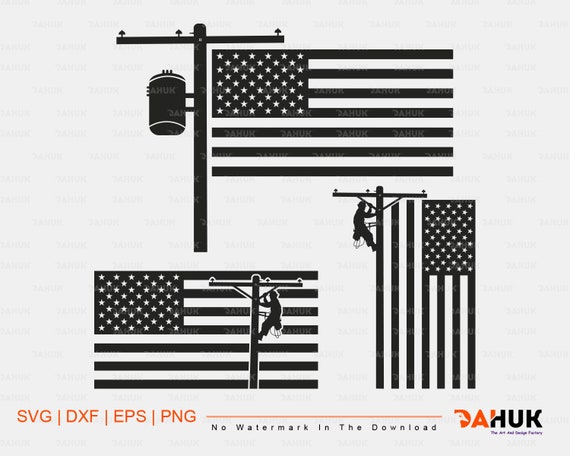 Download Lineman Flag Linemen Lineman Cut Template File Digital Etsy