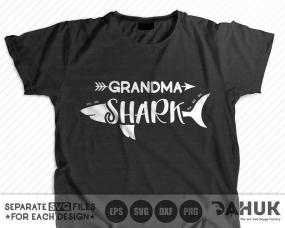 Download Grandma Shark Svg Baby Shark Shark Family Svg Shark Etsy