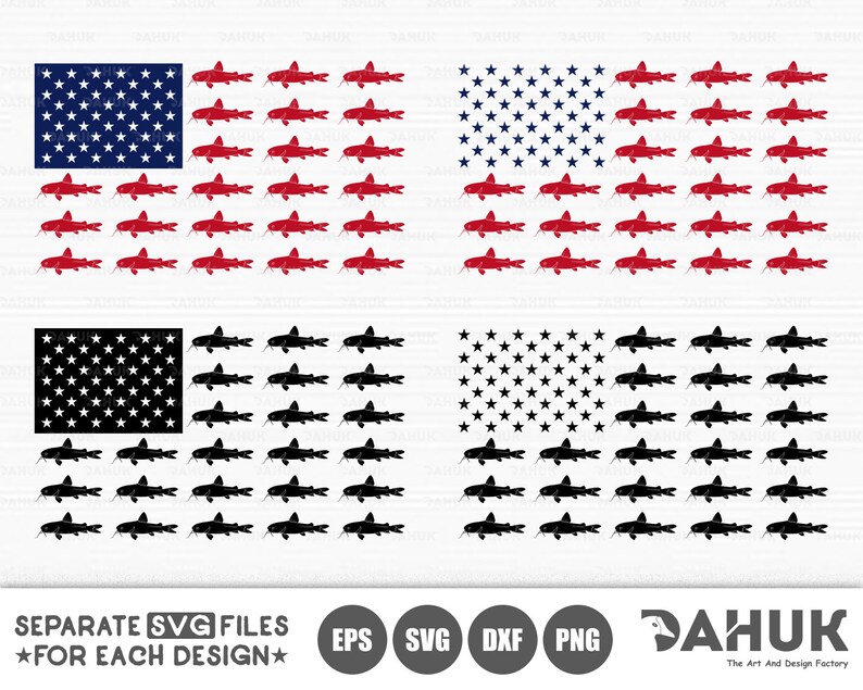 Download Fishing usa flag svg Catfish flag svg American Flag Fish | Etsy