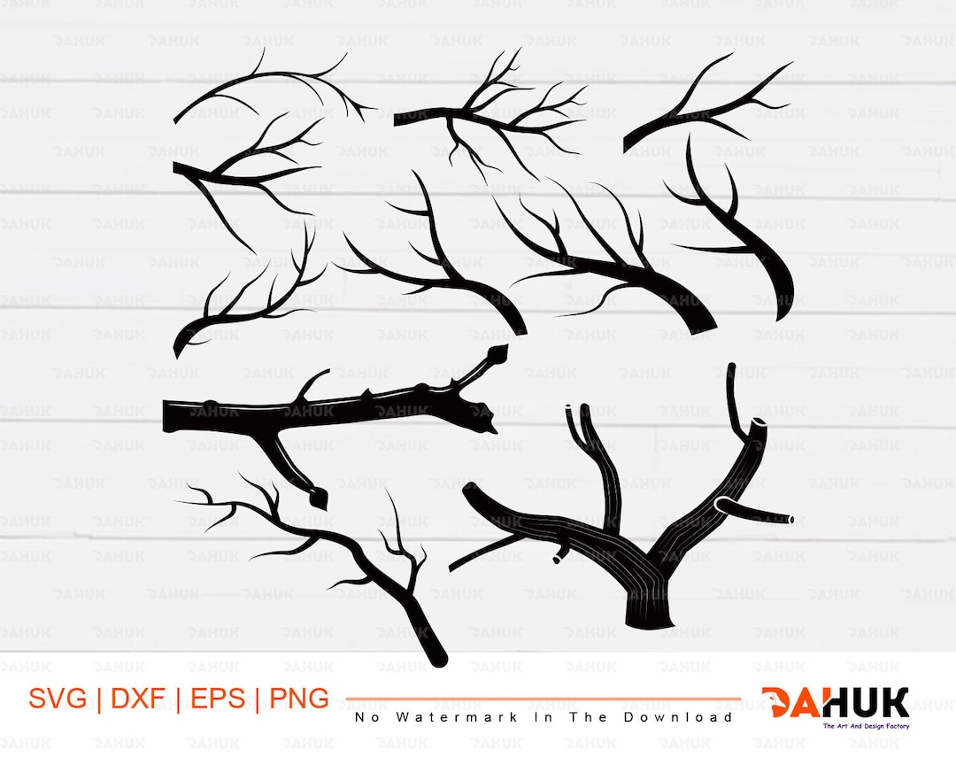Tree Branch Svg, Tree Branch, Tree Branch Clipart, Silhouette, Svg, Eps ...