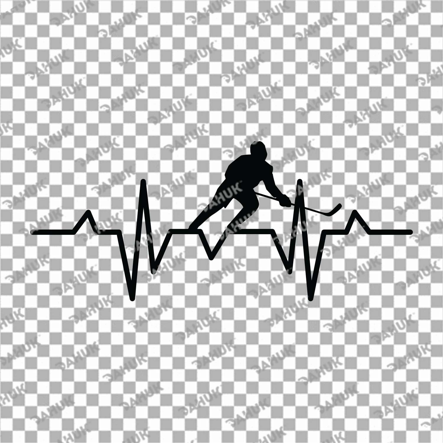 Download Hockey heartbeat svg hockey svg bundle hockey silhouette | Etsy
