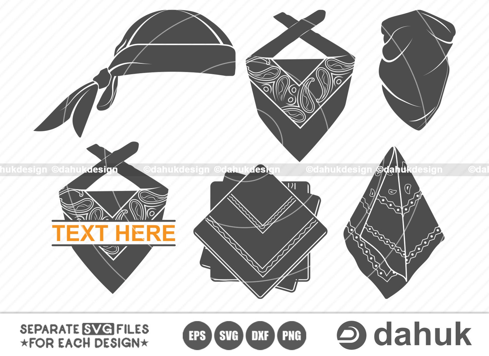 Bandana SVG Bandana Headband SVG Bandana Silhouette Bandana Etsy