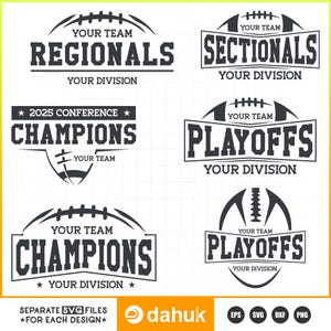 Football Team Playoff regionaler Zustand SVG - PNG - Schnittdatei