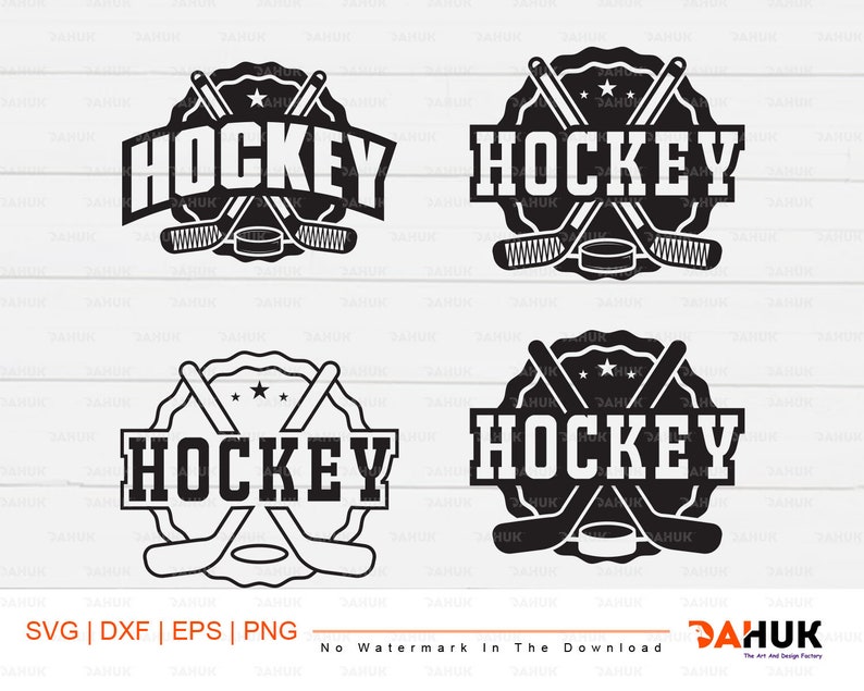Ice Hockey Logo hockey svg bundle hockey silhouette | Etsy