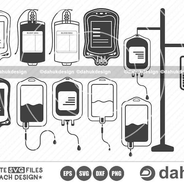 Blood bag SVG, Blood Bag Icon, Blood Bag Vector, Blood bag clipart, Blood bag silhoutte, Cut file, for silhouette, svg, eps, dxf, png