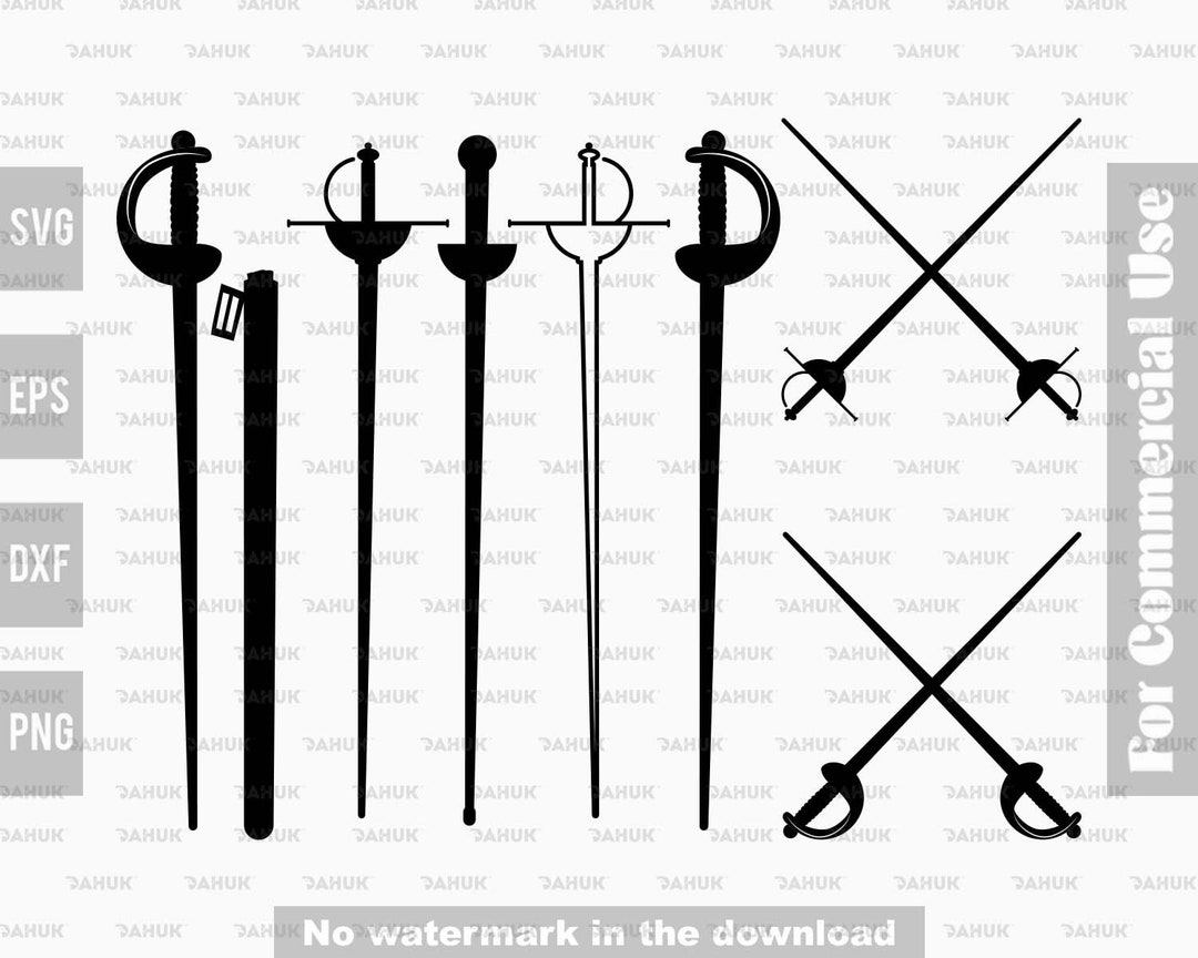 Fencing Sword Svg Sword Svg Fencing Sword Fencing Svg Etsy UK