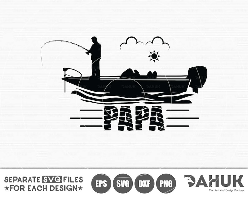 Download Papa fishing svg Papa bass boat Bass boat svg Cut file | Etsy