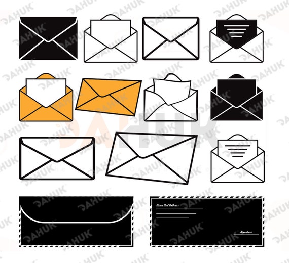 Download Envelope Svg Mail Svg Envelope Icon Clip Art Silhouette Etsy