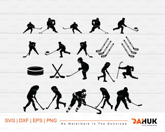 Download Hockey Clipart Hockey Player Hockey Svg Bundle Hockey Etsy