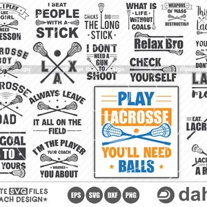 Lacrosse SVG Bundle, Eat Sleep Lacrosse, Lacrosse Boss, Lacrosse Stick svg, Lax Sports SVG, Cut file for silhouette, svg, dxf, png, clipart