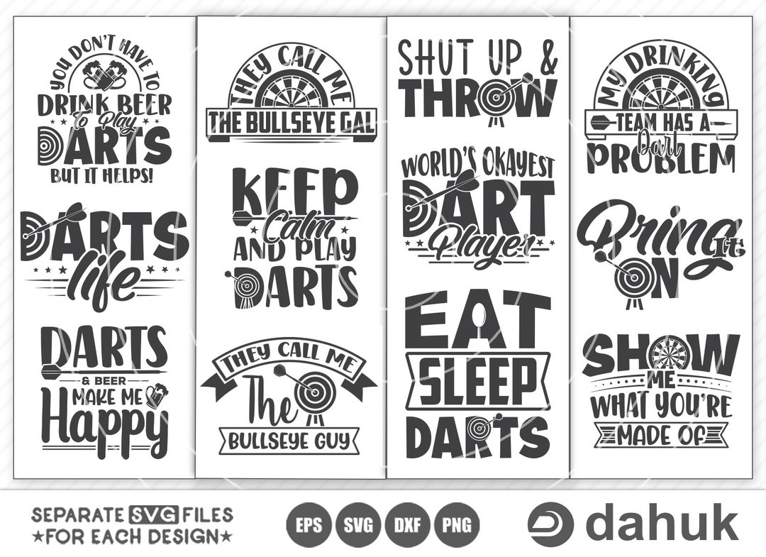 Darts SVG Bundle Darts Quote Design Darts Sayings Svg Darts Etsy