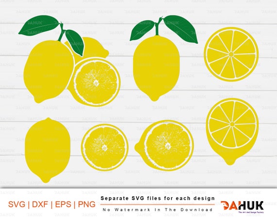 Lemons Svg Vector Vintage Cut Open Lemon Tree Fruit Svg Etsy