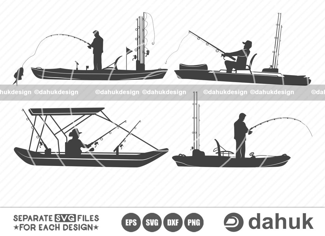 Kayak Fishing Scene Svg Kayak Fishing SVG Kayak Fishing Etsy