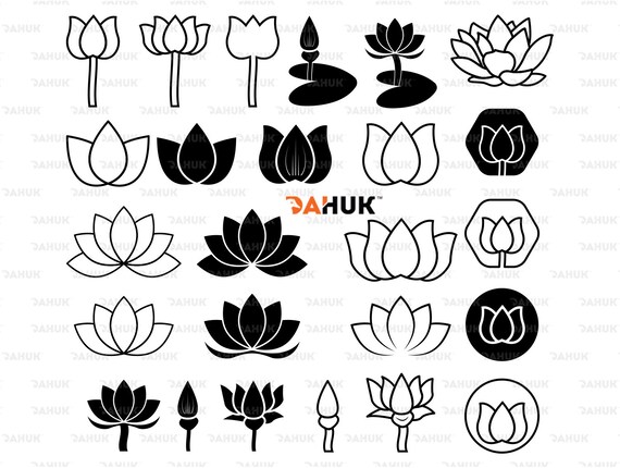 Lotus Svg Lotus Flower Svg Lotus Buddha Flower Silhouette Etsy