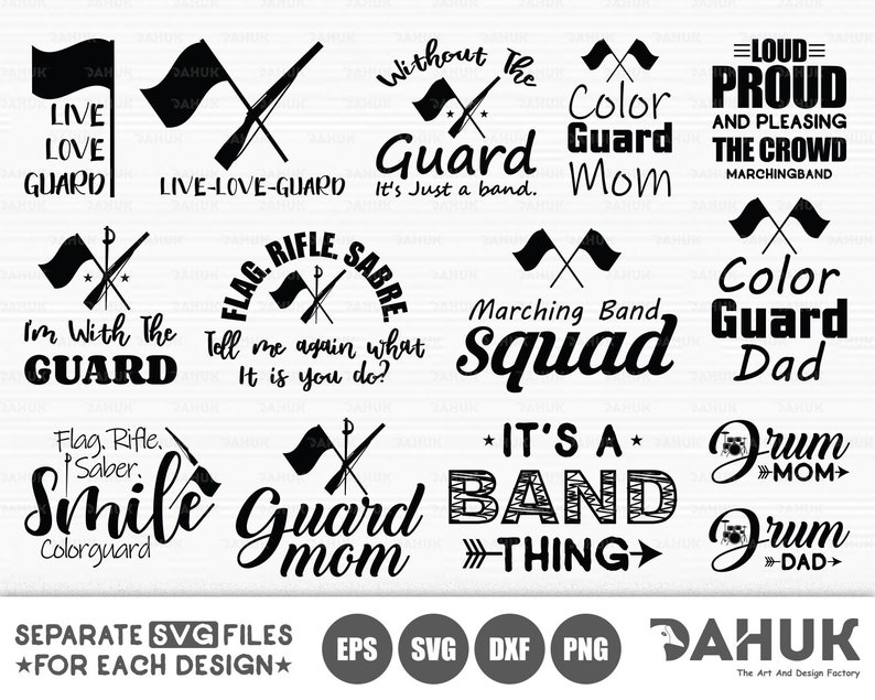 Color Guard svg, Color Guard, Marching Band, Band Family SVG, Color Guard Mom, It's A Band Thing, Cut file for silhouette, Vinyl cut files image 1