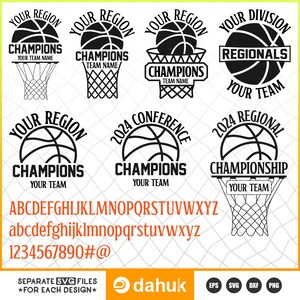 Basketball Team Konferenz SVG Basketball Meister SVG Schnittdateien für Ihre Bastelarbeit