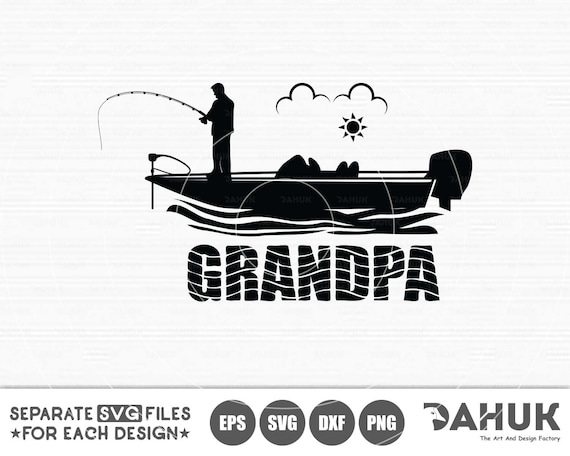Download Grandpa Fishing svg Grandpa Bass Boat Bass Boat svg Cut | Etsy