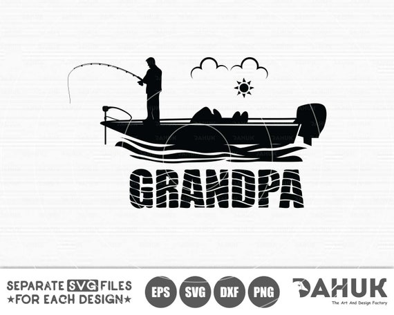 Download Grandpa Fishing svg Grandpa Bass Boat Bass Boat svg Cut | Etsy