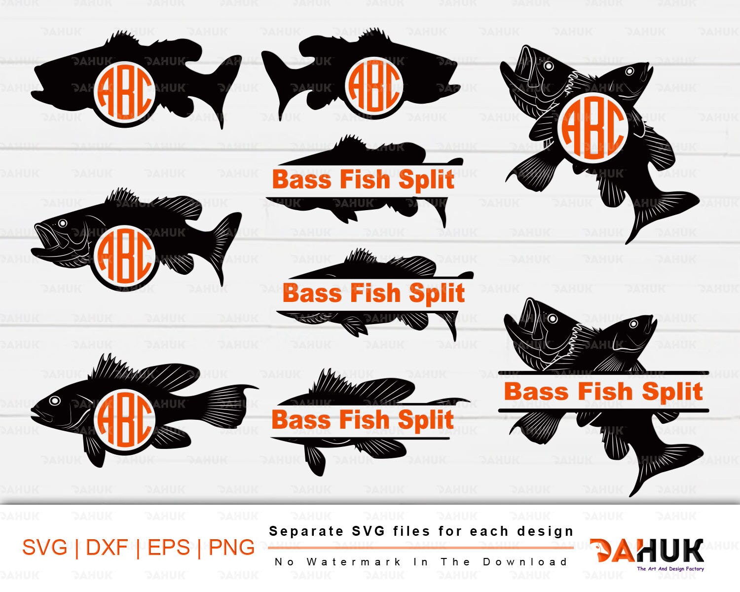 Bass Fish Logo Svg Bass Fish Split Fish Split Logo Fish Etsy