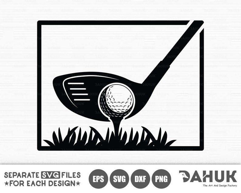 Golf Ball on Tee Golf Club Svg Golf Svg Golf Ball Svg Golf | Etsy