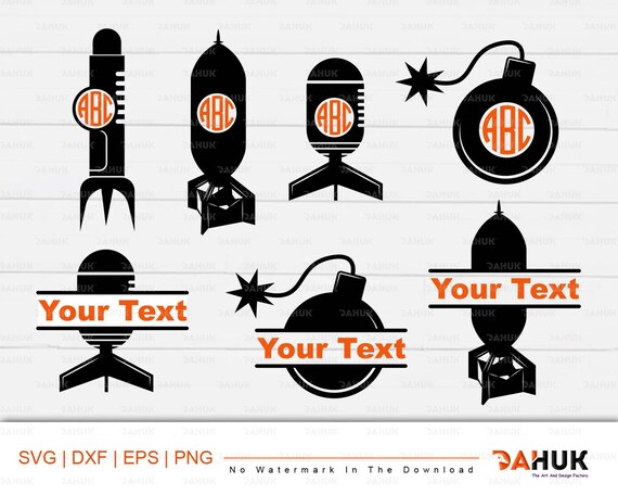 Bomb Svg Files Bomb Monogram Svg Split Bomb Logo Cut File Etsy