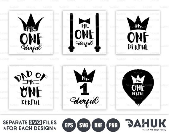 Mr One Derful Svg Bundle First Birthday 1st Birthday Svg Etsy