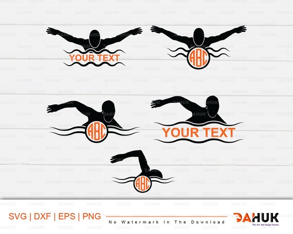 Swimmer Monogram Svg Swimming Svg Swimmer Swimmer Logo Etsy