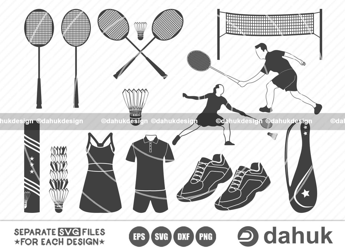 Badminton SVG Badminton Equipment Svg Badminton Racket Icon Etsy