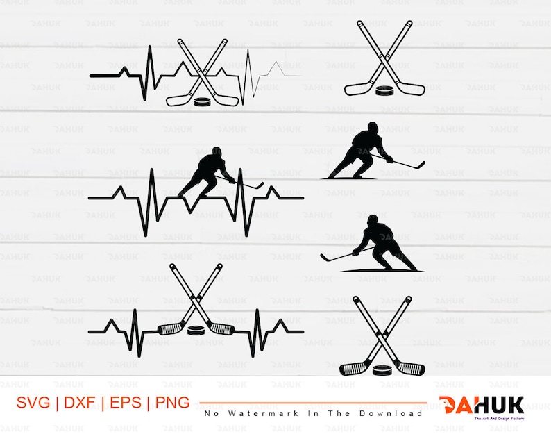 Download Hockey heartbeat svg hockey svg bundle hockey silhouette ...