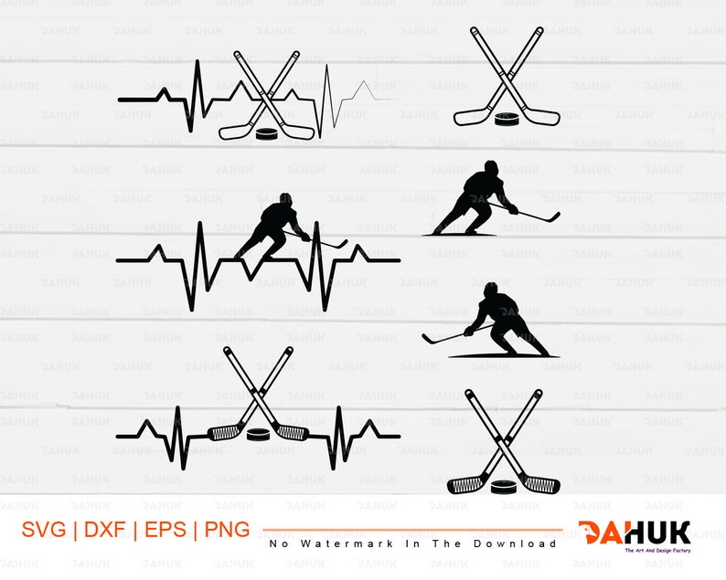 Download Hockey heartbeat svg hockey svg bundle hockey silhouette ...