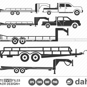Big Tex Anhänger SVG, Cargo Anhänger SVG, Allzweck Anhänger SVG, Camper Anhänger SVG, LKW Anhänger svg, Schwanenhals Anhänger, Einachsig