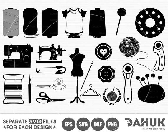 Download Sewing Equipment Svg Sewing Tools Needle Needlework Pin Etsy