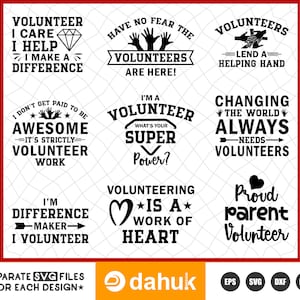Volunteer SVG Schule Ehrenamt TShirt Design Eltern Volunteer svg