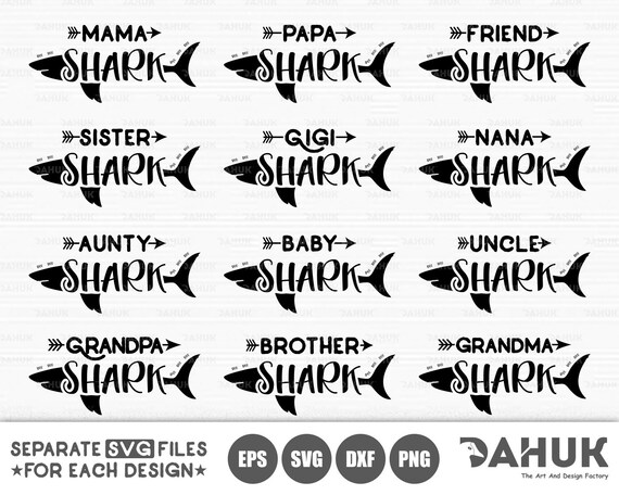 Download Baby Shark Shark Family Svg Shark Silhouette Shark Svg Etsy