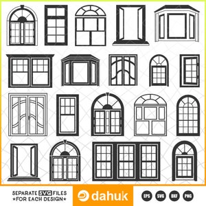 Windows svg、Windows バンドル、ケースメント svg、ウィンドウ フレーム svg、Windows クリップアート、Windows シルエット、Windows ベクター、Cricut 用ファイル、ベクター