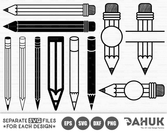 Download Pencil Svg Pencil svg Bundle Pencil monogram svg | Etsy