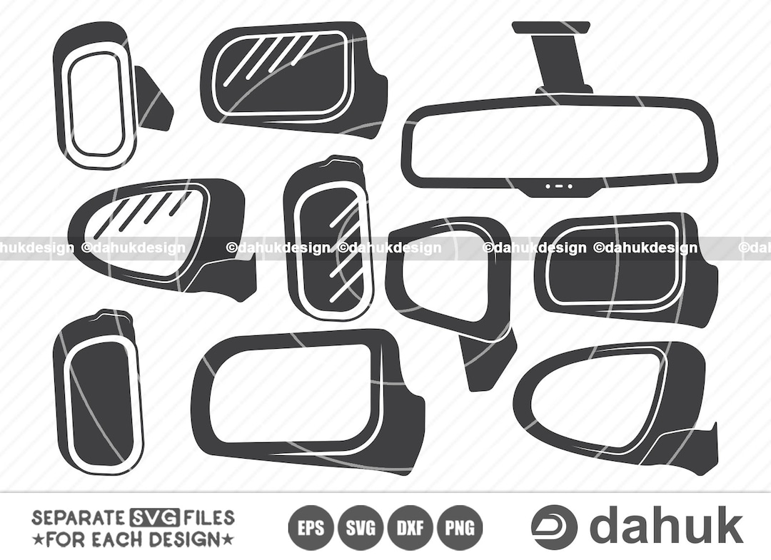 Car Mirror SVG, Car Back Mirror SVG, Car Side Mirror SVG, Rear View