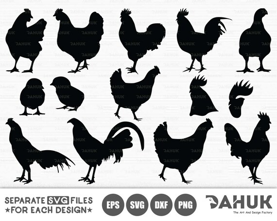 Download Cock Rooster Silhouette Cock Rooster Svg Cut File For Etsy