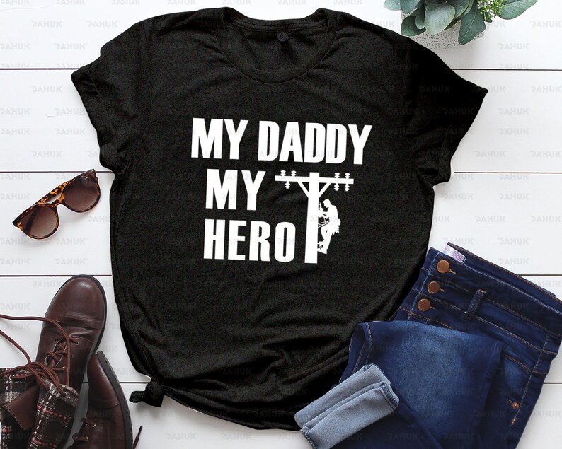 Download My daddy my hero LINEMAN Lineman svg Cut file for | Etsy