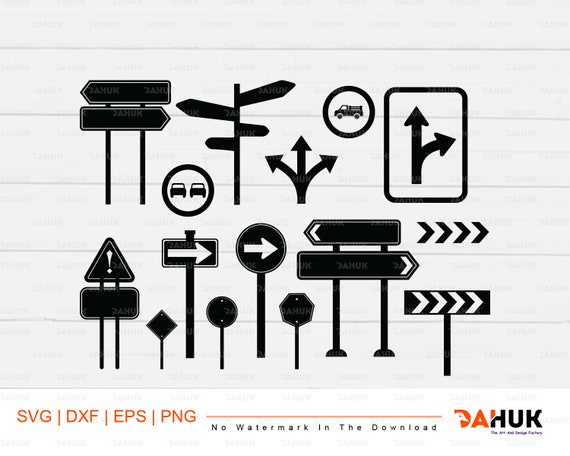 Download Road Sign Svg Crossroads Svg Highway Sign Svg Silhouette Vector Files Eps Dxf Clipart Svg Files
