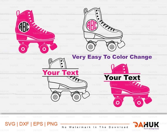 Roller Skates Svg Split Roller Skates Roller Derby Svg Etsy