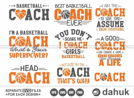 Basketball Coach SVG Bundle Basketball Saying SVG Basketball - Etsy