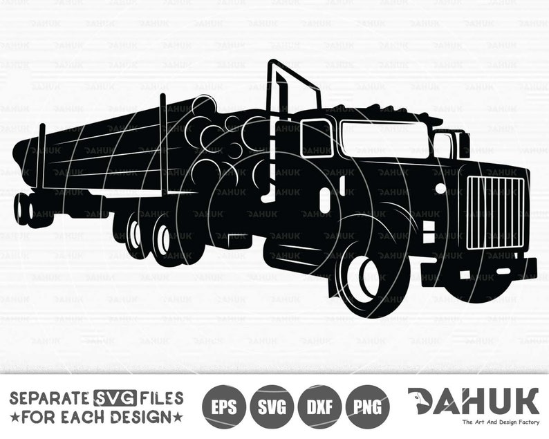 Logging Truck SVG Logging Svg Log Truck Clip Art Cut File | Etsy India
